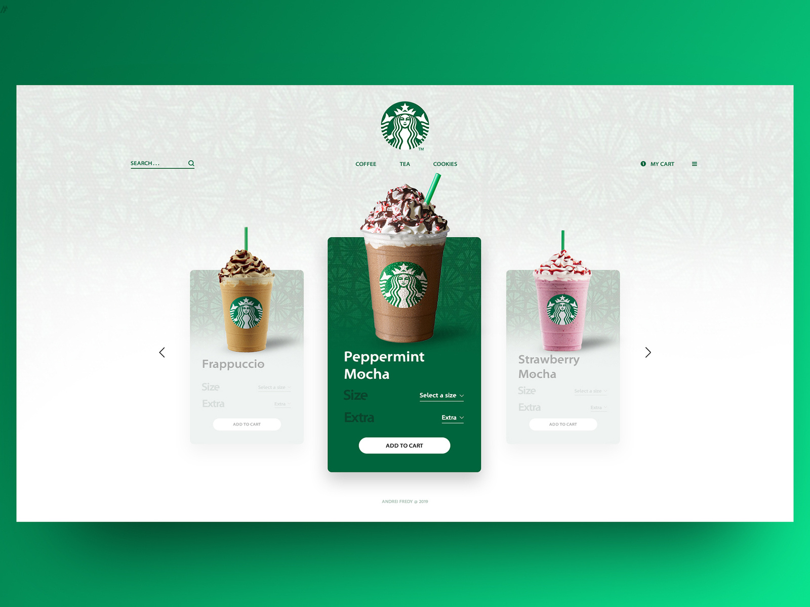 STARBUCKS WEBDESIGN 2019 by Fredy Andrei on Dribbble