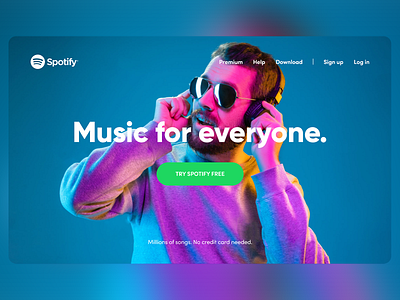 Spotify Web Redesign 2020 branding design minimal modern redesign spotify typography ui ux web website