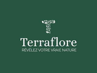 Terraflore branding design green logo natural nature plants