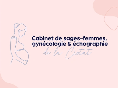 Cabinet de sages-femmes de la Ciotat branding design female logo midwife pink pregnancy soft woman