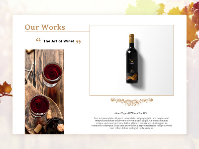 Winery - Our Works branding creative daily ui design falt graphic design landing design layout marketing ui ui design ux vintage web web design website wine winery