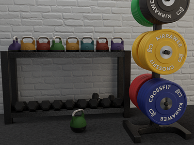 Local gym is going to run their own line of equipment. blender3d