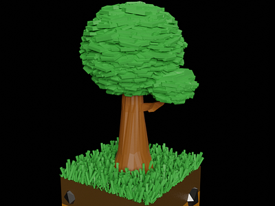 Lowpoly tree blender3d lowpolyart