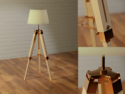 Floor Lamp blender3d