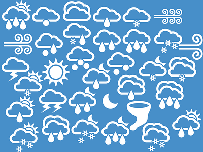 Weather Icons icons monochrome raphaeljs svg
