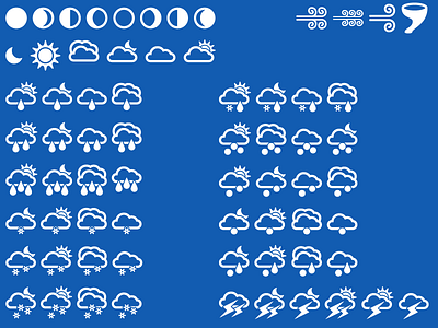 Final Set of Weather Icons icons monochrome raphaeljs svg