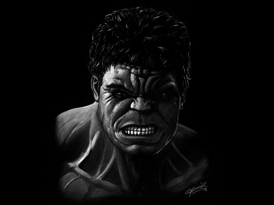 Blax Hulk acrylic acrylics comic art comic book art comics hulk illustration marvel mcu painting superhero