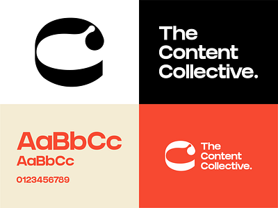 The Content Collective Identity brand brand design branding clean content illustrator logo logodesign typography