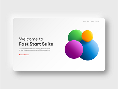 Fast Start Suite Landing Page 3d branding illustrator minimalism neumorphism ui design ux design