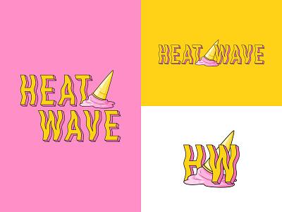 Heat Wave Logo branding graphicdesign ice cream illustration illustrator logo logodesign snapchat summer