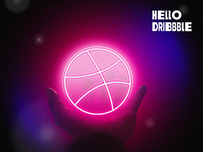 Hello Dribbble! debut editing glow illustrator light photography photoshop power