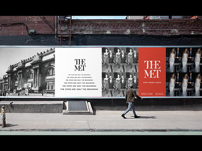 The Met Step Inside Again branding design poster typesetting typography