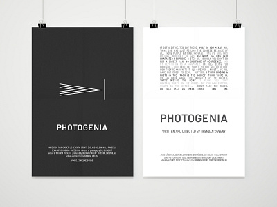 Photogenia Film Posters branding design poster typography