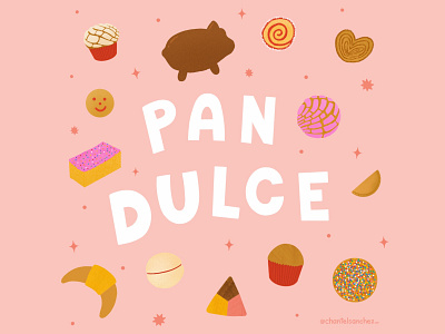 Pan Dulce design dulce illustration lettering mexican procreate sweet sweets typography