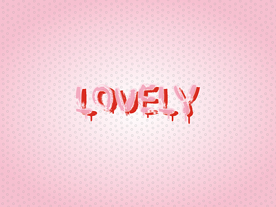 Lovely lovely pin design pink typo