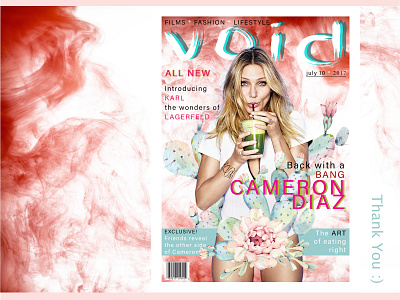 Magazine cover cameron diaz design magazine magazine cover magazine design pastel colors