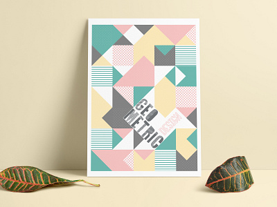 Poster, inspired by Scandinavian geometric design adobe ilustrator design design art geometric design pastel colors poster scandinavian geometric design