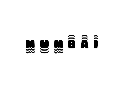 Mumbai adobe ilustrator black and white design design art mumbai typography