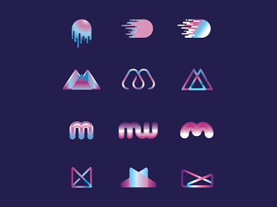 Gradient experiments blue desing logo gradient gradient logos logo ideas logos pink simple logo violet