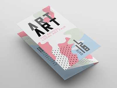Brochure art fair print brochure brochure design editorial design pastel colors
