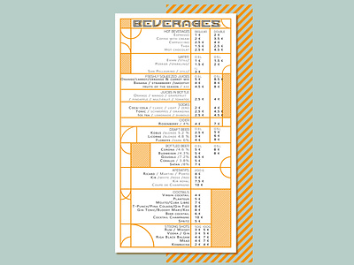Beverages menu design
