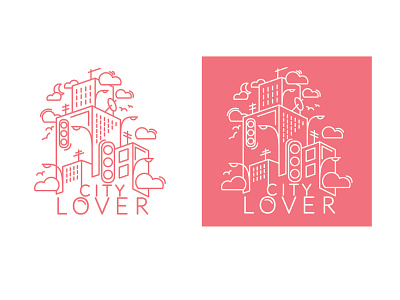 single weight line art adobe ilustrator city city art coral design illustration line art single weight line