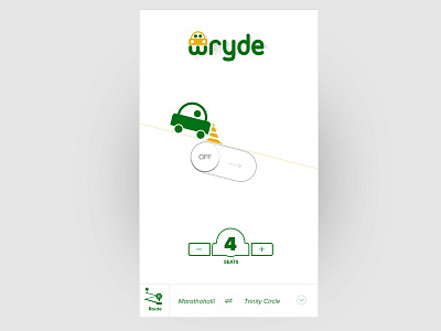 Wryde-Lock Screen android ui car pooling