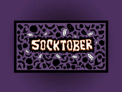 Socktober illustration lettering marketing sale socks web banner