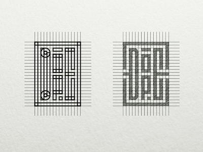 Logo design grid construction logo illustration ui