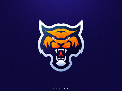 Tiger logo angry animal branding cat design esport illustration logo mascot tiger vector xndrew