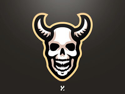 Demonic Skull branding design esport illustration logo mascot vector xndrew