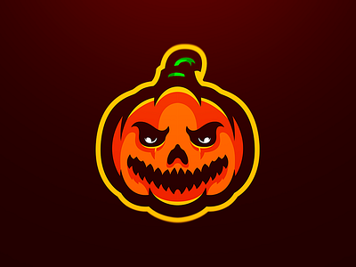 Halloween pumpkin branding design esport halloween pumpkin illustration logo mascot vector xndrew