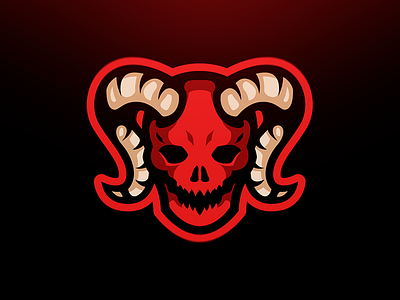 Demon branding demon design esport illustration logo mascot skull vector xndrew