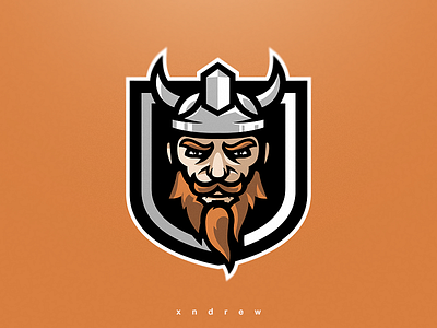 Viking branding design esport illustration logo mascot vector xndrew