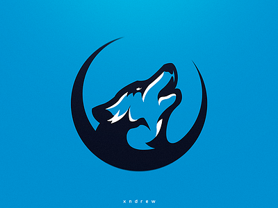 Wolf mascot design esport illustration logo mascot vector wolf xndrew
