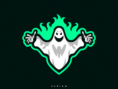 Ghost branding design esport ghost illustration logo mascot vector xndrew