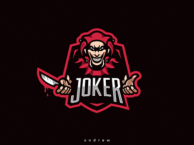 Joker design esport illustration joker logo mascot vector xndrew