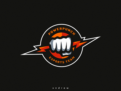 PowerPunch branding design esport human illustration logo mascot power punch vector xndrew