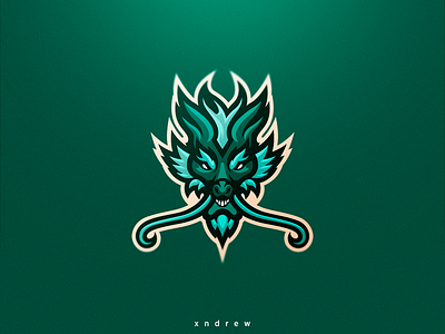 Dragon angry animal branding design dragon esport green illustration logo mascot vector xndrew