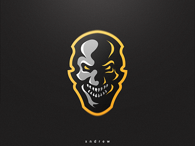 Skull angry branding design esport illustration logo mascot skull vector xndrew