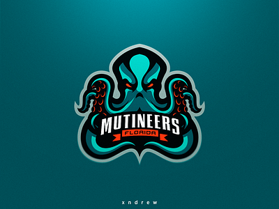 Florida Mutineers angry branding cod design esport florida illustration league logo mascot mutineers vector xndrew