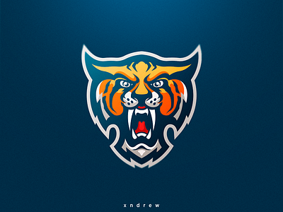 Tiger angry animal branding design esport illustration logo mascot tiger vector xndrew