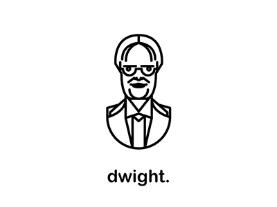 Dwight Pictogram dwight office pictogram pictogrammaton portrait