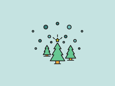 Happy Holidays christmas happy holiday holidays illustration merry star tree xmas