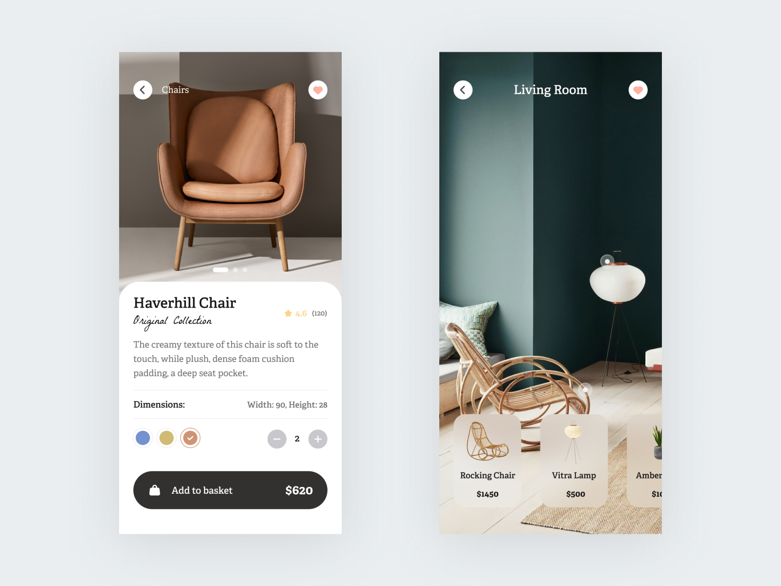 Furniture App by Vadim Zvyagintsev on Dribbble