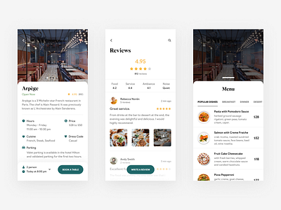 Restaurant App app mobile mobile ui restaurant ui user interface ux