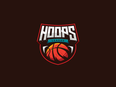 Basketball logo badge