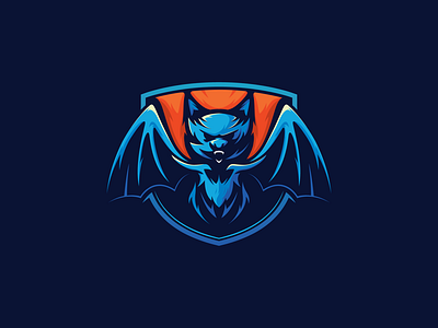 Blue bat adobe animal bat brand branding business company comunity design esport game harmony ilustrator inspiration logo logoinspiration modern professional sield sport