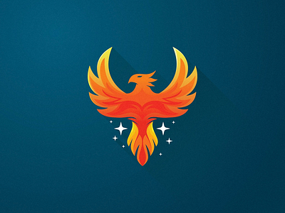 Phoenix bird business company comunity eagle inspiration logo phoenix