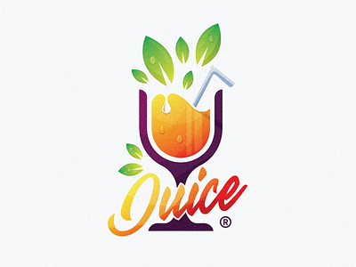 Fresh juice logo awesome colorful cool design frash fruit inspire juice logo